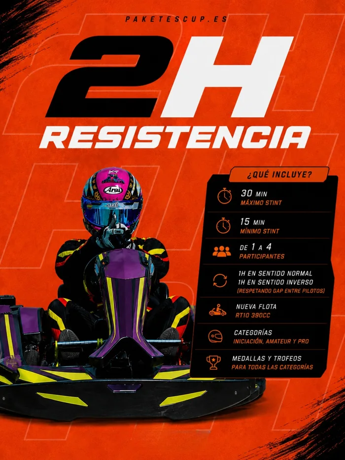 Fotografía de la galería del evento de karting